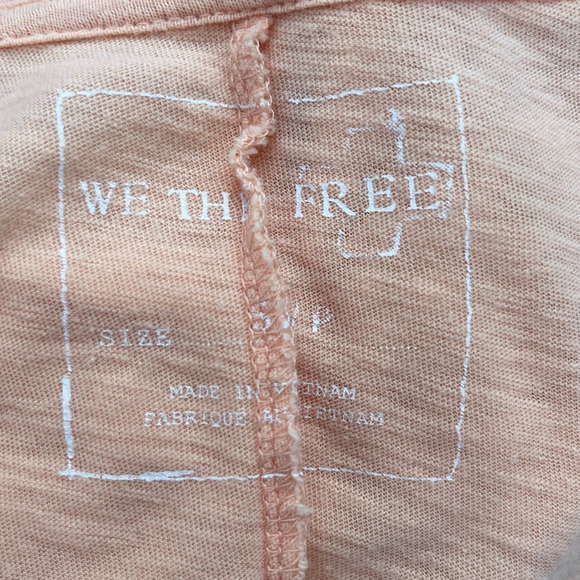 Free People We The Free Scoop Neck‎ Oversized Tunic Top Short Sleeve Pink, Small - Picture 3 of 11